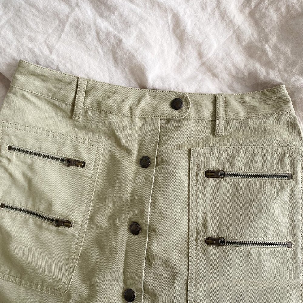 Maison Kitsune Parisian Cargo Khaki Mini Skirt 36 - Picture 5 of 5